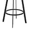 Armen Living Bronson 29" Bar Height Swivel Bar Stool in Black Finish and Gray Faux Leather 721535761890 - alternate 7
